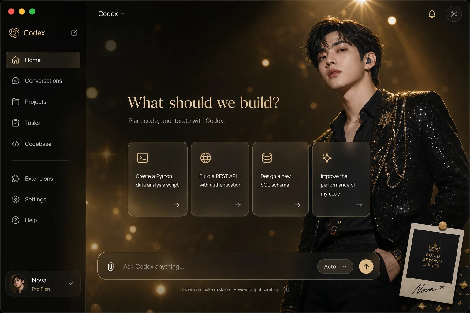 Kai Ryder — Original male idol persona Codex skin